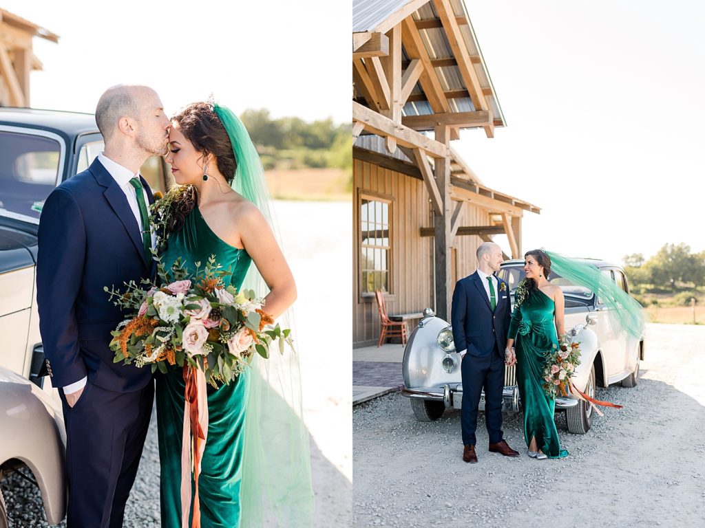 Groom kissing bride's forehead for their couples portrait photos by photographer Fernweh & Liebe.