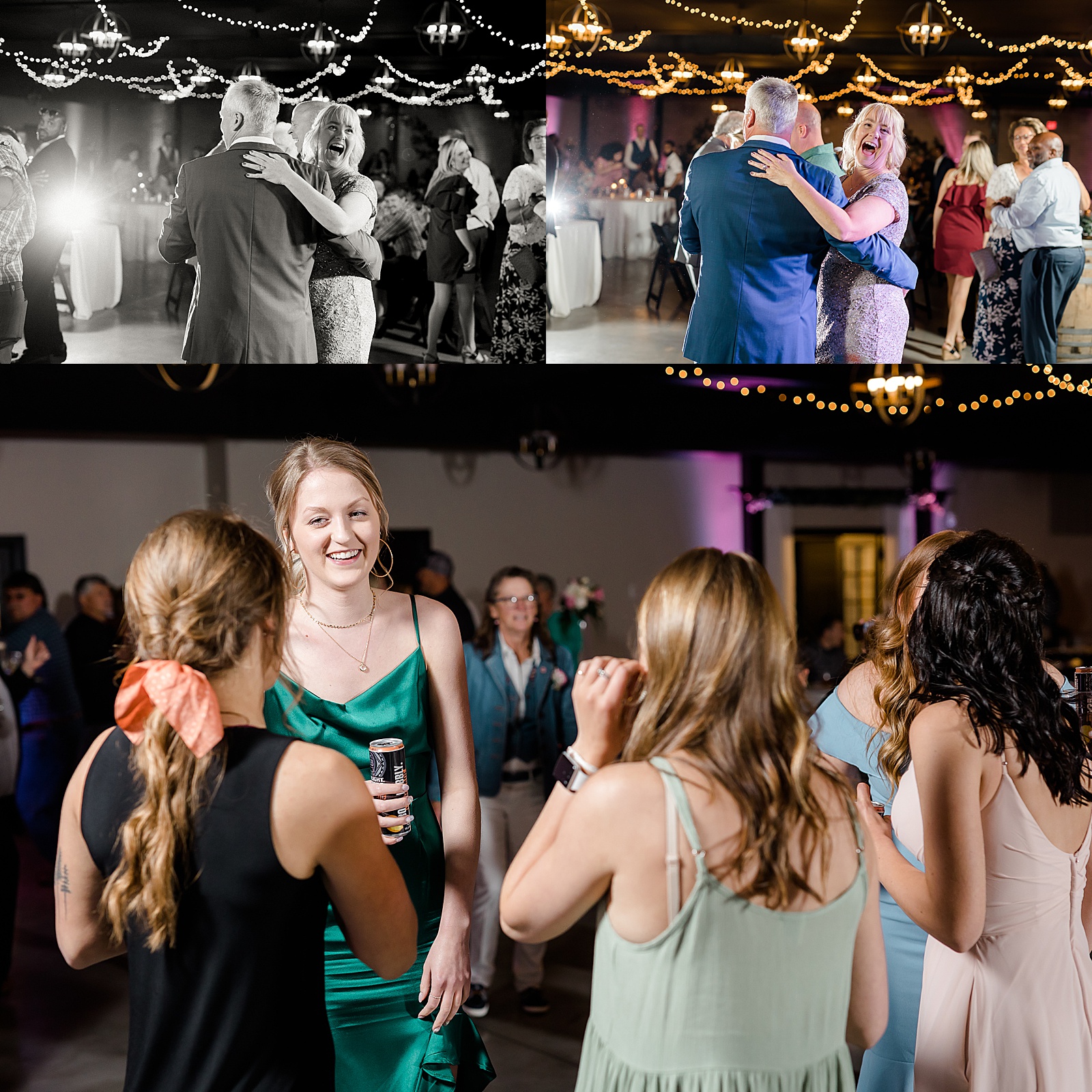 Guests dancing at a wedding at Bluebelle Events in Minnesota 