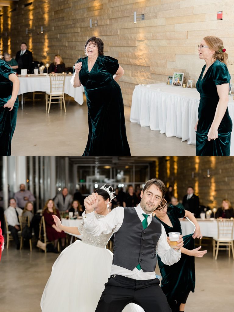 Guest dancing at a wedding reception in Minneapolis