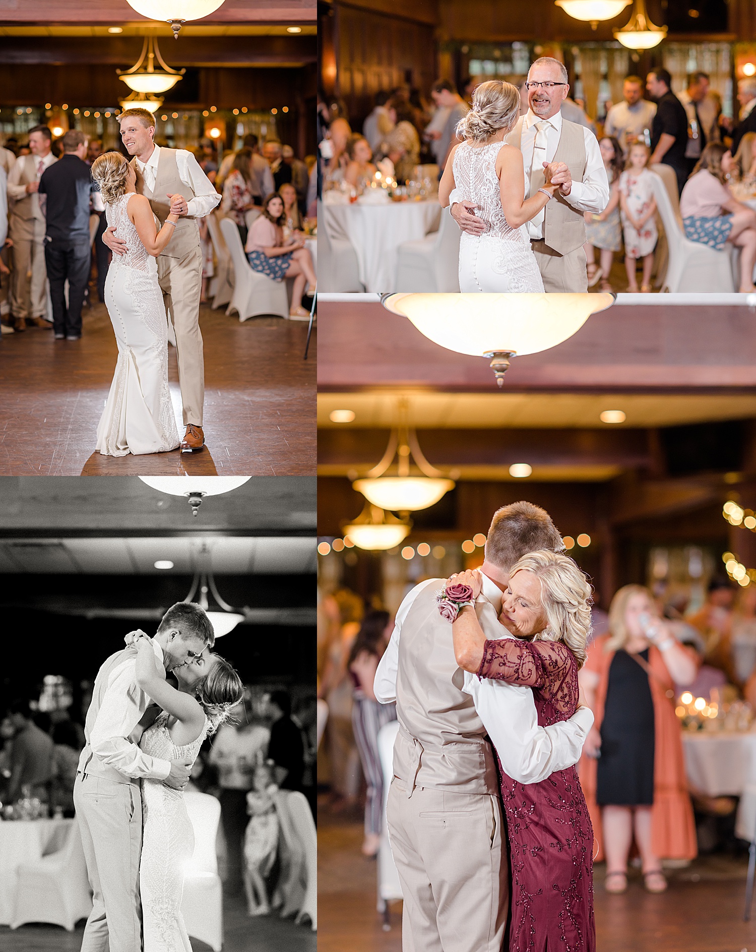 first special dances with parents of bride and groom at wedding reception by Midwest photographer fernweh & Liebe
